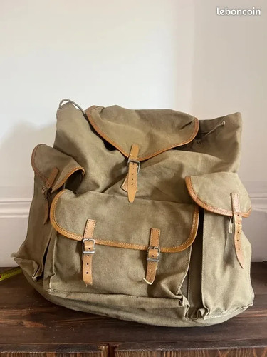 Ancien sac dos militaire - sac,